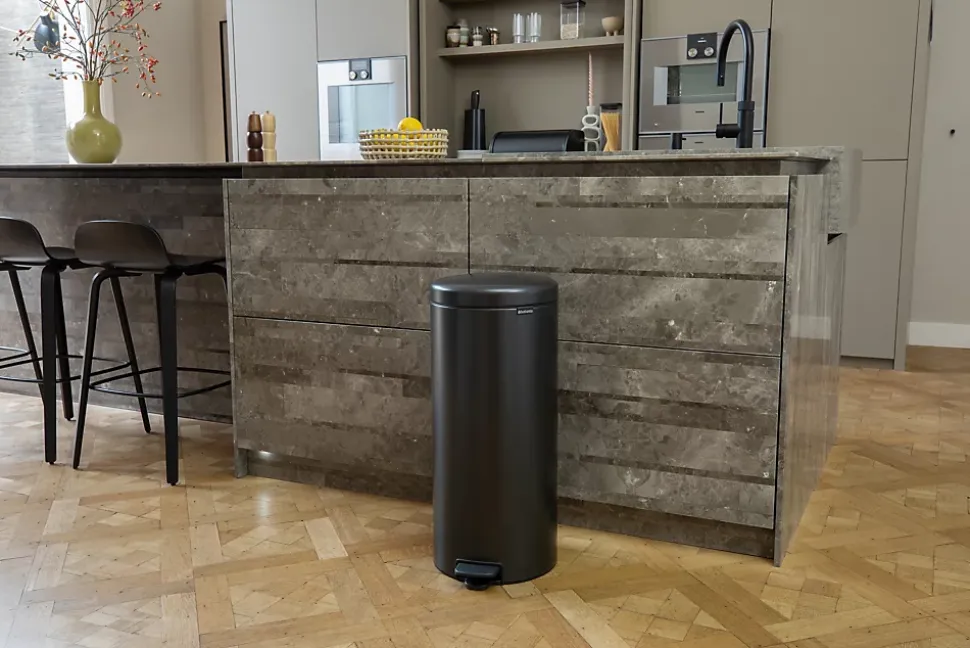 Poubelle à pédale coloris gris Brabantia NewIcon 30 L