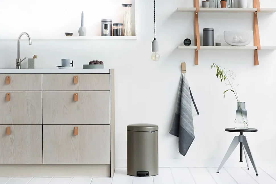 Poubelle à pédale coloris métal Brabantia NewIcon 20 L