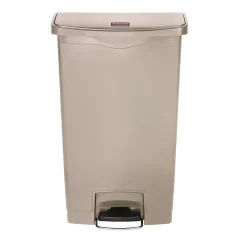 Poubelle à Pédale Frontale Slim Beige 68L - Rubbermaid