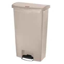 Poubelle à Pédale Frontale Slim Beige 68L - Rubbermaid
