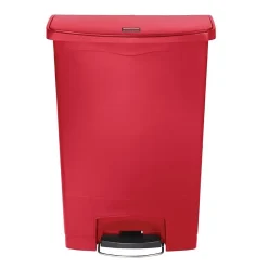 Poubelle à pédale frontale rouge 90 litres - Rubbermaid