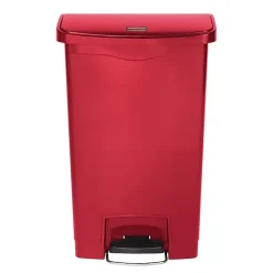 Poubelle à Pédale Frontale Slim Jim Rouge 50L - Rubbermaid