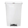 Poubelle à pédale frontale large blanche 90L - Rubbermaid