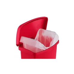 Poubelle à pédale frontale large blanche 90L - Rubbermaid