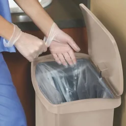 Poubelle à Pédale Frontale Slim Jim Beige 50L - Rubbermaid