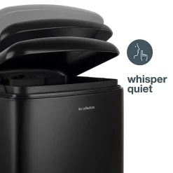 Poubelle à pédale 40L, black edition - 867