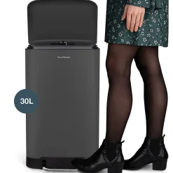 Poubelle à pédale 30L, gris anthracite édition - 731