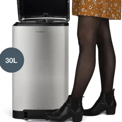 Poubelle à pédale 30L, inox edition - 712