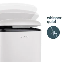 Poubelle à pédale 30L,hite edition - 728