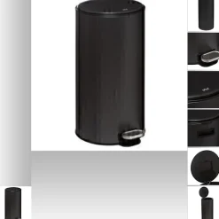 Poubelle à pédale rond Delta 5Five 30L noir