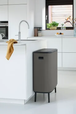 Poubelle à pression Brabantia Bo Touch Bin 2 x 30 L gris