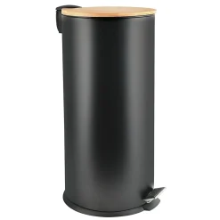 Poubelle Adonis noir matt 30L Spirella