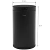 Poubelle automatique avec capteur ML-Design 30L noir aspect mat avec anneau de maintien pour sac