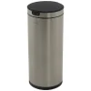 Poubelle automatique avec capteur ML-Design 40L argenté en inox avec anneau de maintien pour sac