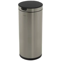 Poubelle automatique avec capteur ML-Design 40L argenté en inox avec anneau de maintien pour sac