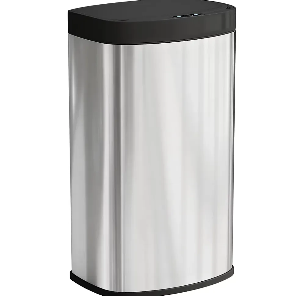 Poubelle automatique détecteur de mouvement 55L acier inox. brossé