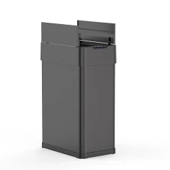 Poubelle automatique inox SILVERLAKE noir 60L