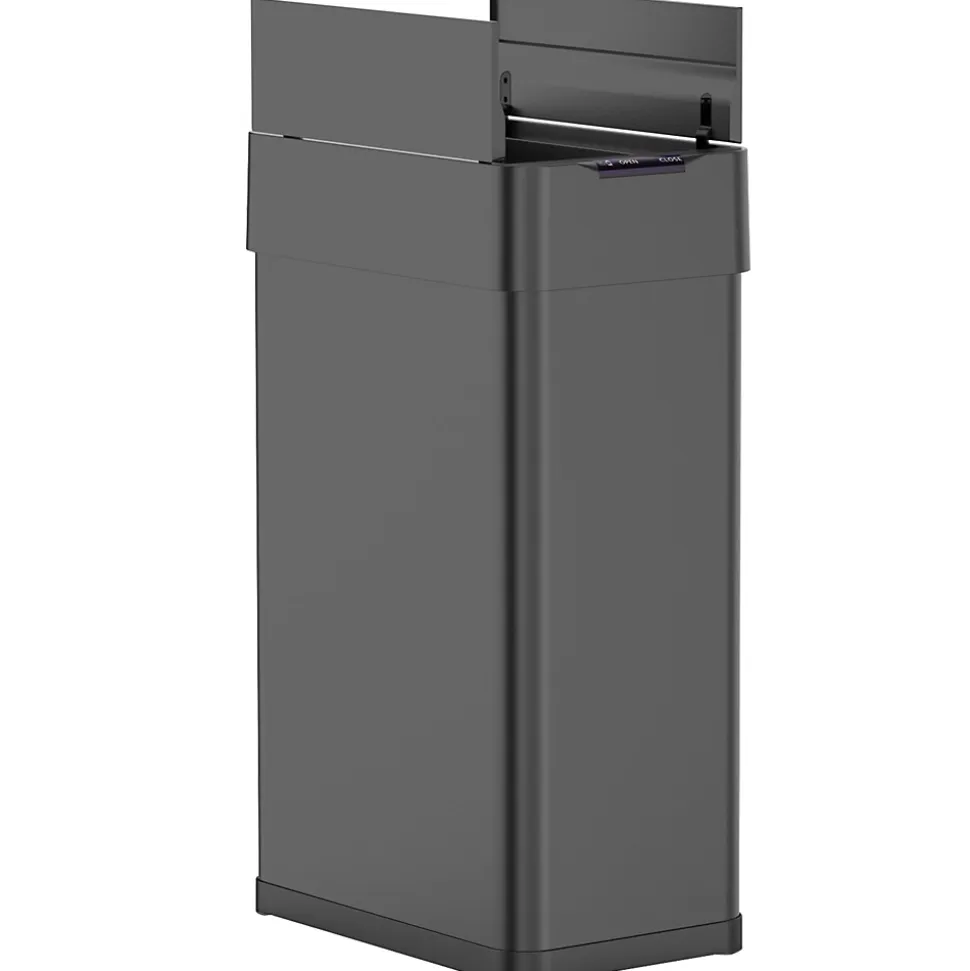 Poubelle automatique inox SILVERLAKE noir 70L