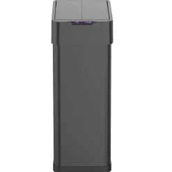 Poubelle automatique inox SILVERLAKE noir 70L