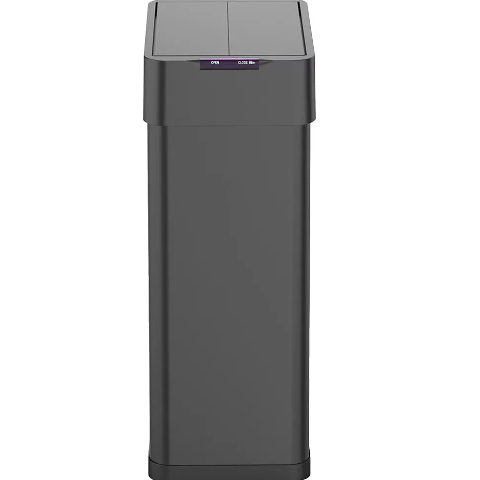 Poubelle automatique inox SILVERLAKE noir 70L