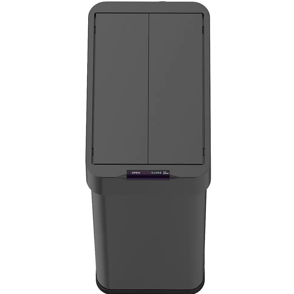 Poubelle automatique inox SILVERLAKE noir 70L