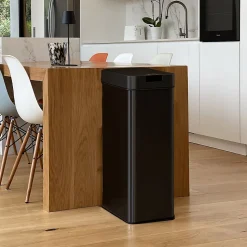 Poubelle automatique inox SILVERLAKE noir 90L