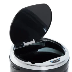 Poubelle automatique 42L - capteur de mouvement - bac interne amovible - acier inox noir