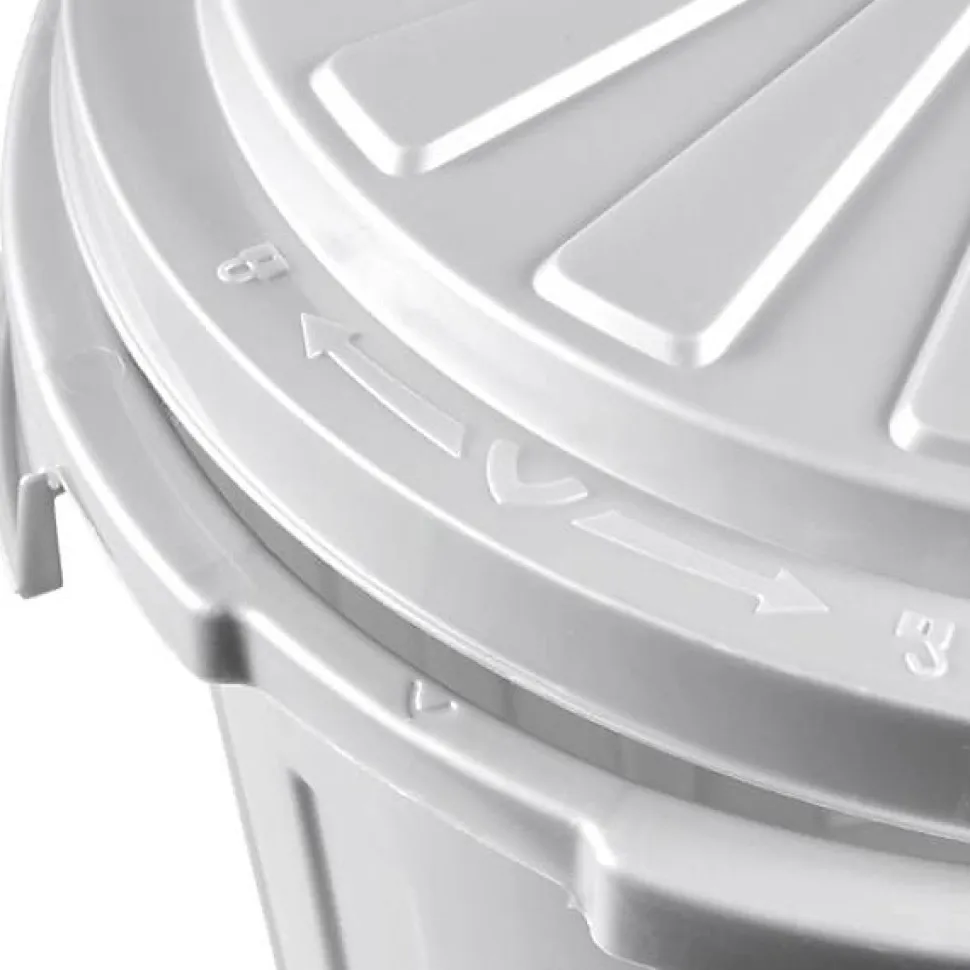 Poubelle Bassine Collecteur en plastique 23 litres - Argent
