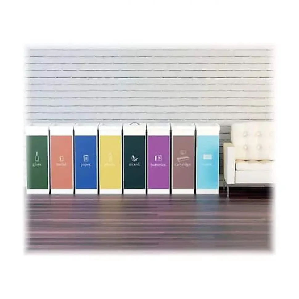 Poubelle bleue de tri pour collecte du papier 60 litres - Blanc