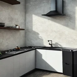 Poubelle cuisine automatique de tri à 4 compartiments - 60L - Noir mat - Piles ou batterie