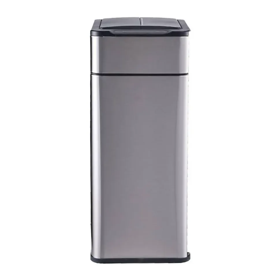 Poubelle cuisine automatique latérale - Ouverture papillon - Inox SS304 - 60L - Piles ou batterie