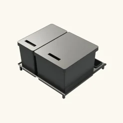 Poubelle cuisine CYCLO 41 L - poubelle de tri 1 x 16 et 1 x 25 litres