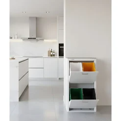 Poubelle cuisine de tri sélectif CUBEK, 4 compartiments de 20 litres.