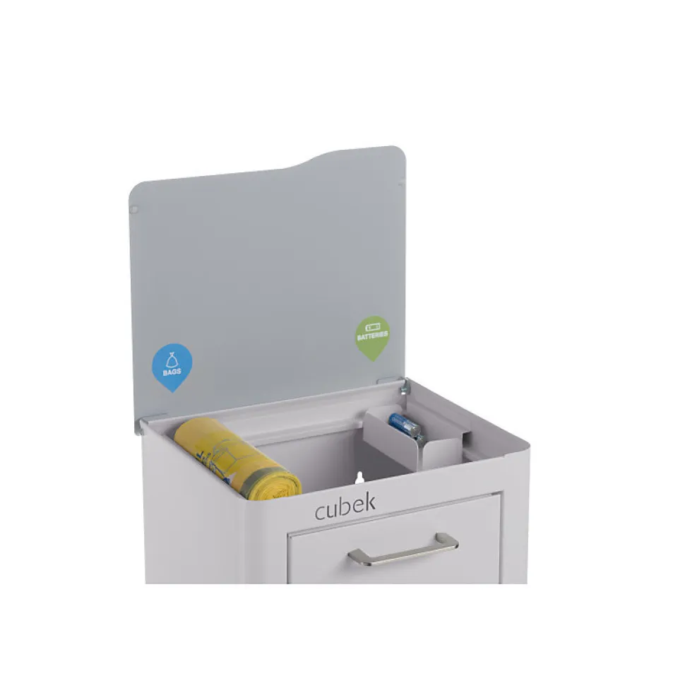 Poubelle cuisine de tri sélectif CUBEK, 2 compartiments de 20 litres.