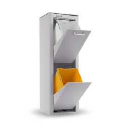 Poubelle cuisine de tri sélectif CUBEK, 2 compartiments de 20 litres.