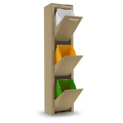 Poubelle cuisine de tri sélectif CUBEK, 3 compartiments de 20 litres.