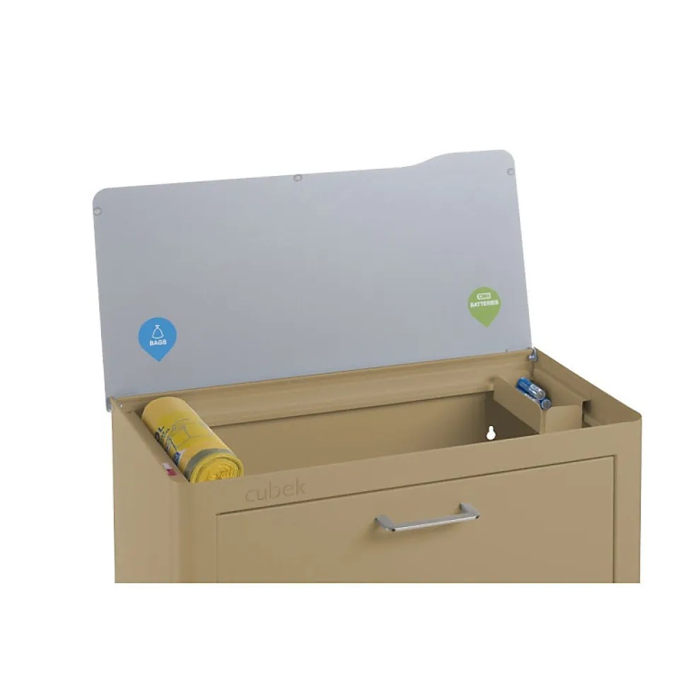 Poubelle cuisine de tri sélectif CUBEK, 4 compartiments de 20 litres.