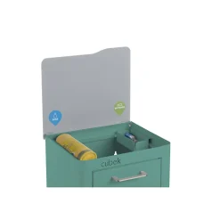 Poubelle cuisine de tri sélectif CUBEK, 2 compartiments de 20 litres.