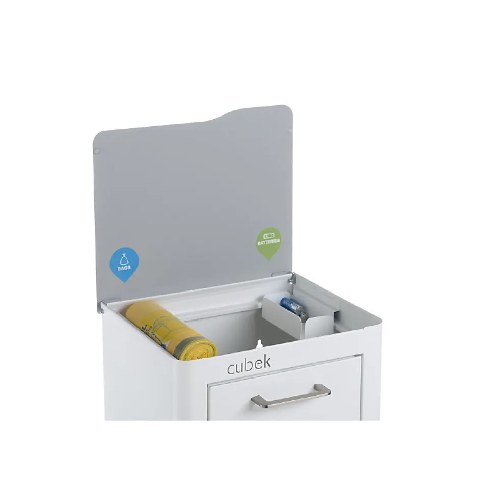 Poubelle cuisine de tri sélectif CUBEK, 2 compartiments de 20 litres.