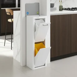 Poubelle cuisine de tri sélectif CUBEK, 2 compartiments de 20 litres.