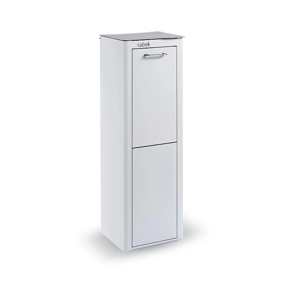 Poubelle cuisine de tri sélectif CUBEK, 2 compartiments de 20 litres.