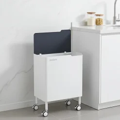 Poubelle cuisine ergonomique, fonctionnelle et élégante, 2 x 20 litres, ECOBOX NOA