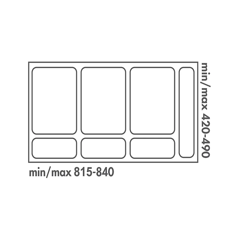 Poubelle cuisine SERAVA 48 L - poubelle de tri 3 x 16 litres