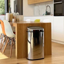 Poubelle de cuisine à couvercle basculant Push Kitchen Move City inox 50 L