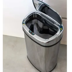 Poubelle de cuisine à ouverture automatique Kitchen Move Majestic inox 58 L