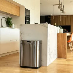 Poubelle de cuisine à ouverture automatique Kitchen Move Upper inox 60 L