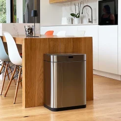 Poubelle de cuisine à ouverture automatique Kitchen Move Upper inox 60 L