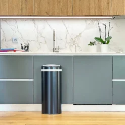 Poubelle de cuisine à ouverture automatique Kitchen Move Soho noir 42 L