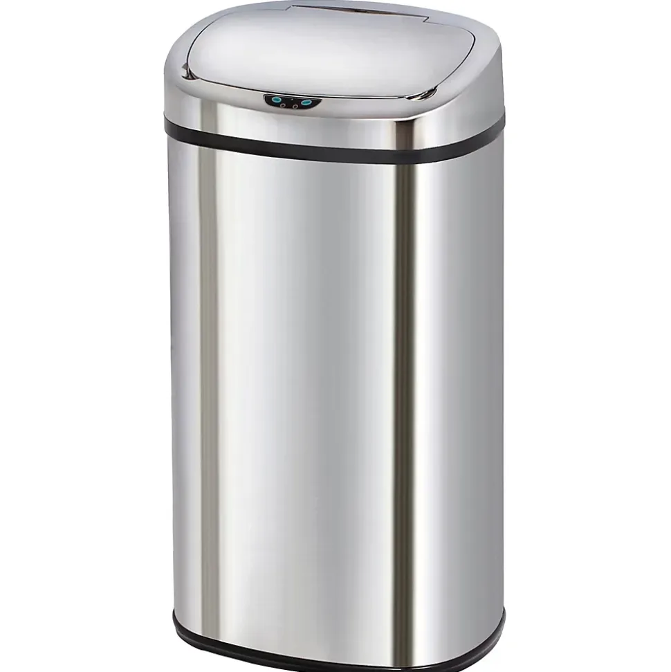 Poubelle de cuisine à ouverture automatique Kitchen Move Majestic inox 68 L