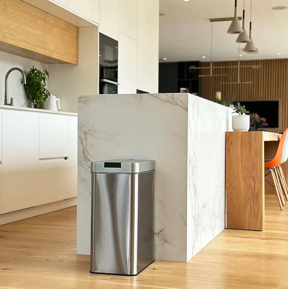 Poubelle de cuisine à ouverture automatique Kitchen Move Silverlake inox 60 L